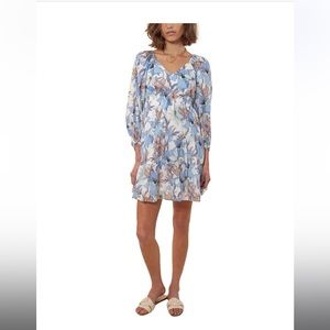 NWT Hale Bob Tiered Dress - Light Blue/White - Sz XL